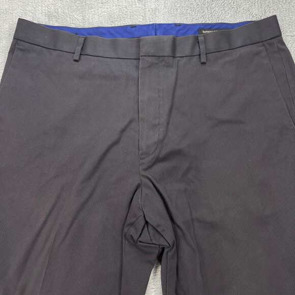 Banana Republic Dress Pants Mens 36x34 Navy Non Iron Tailored Slim Fit - Picture 3 of 15